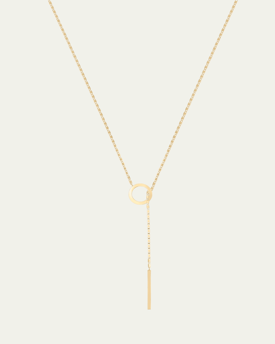 Petite Malibu Circle Toggle Lariat Necklace